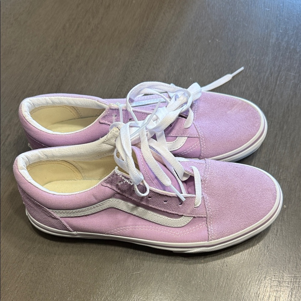 Vans Women's Light Pink Suede Sneakers
